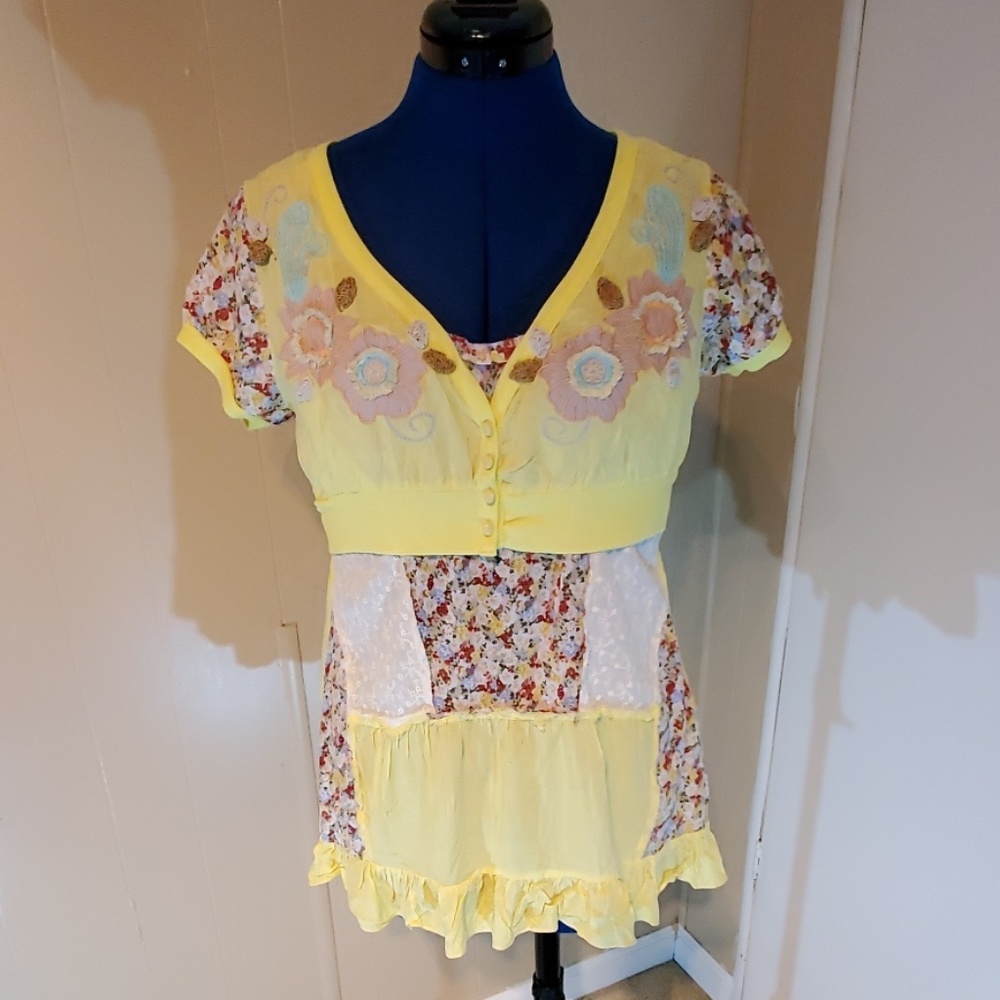 Lulumari embroidered patchwork shirt
